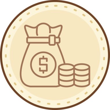 para çantası simgesi, vektör illüstrasyonu basit tasarım