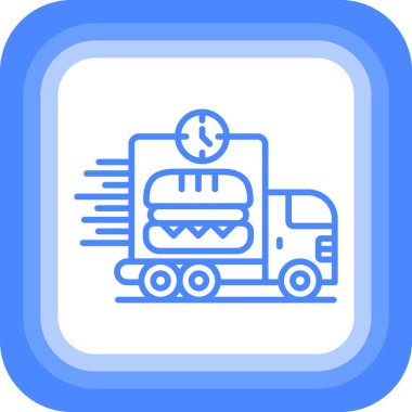 Teslimat. Web simgesi basit tasarım