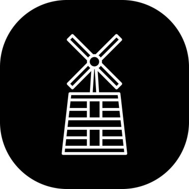 Yel değirmeni Web simgesi basit tasarım