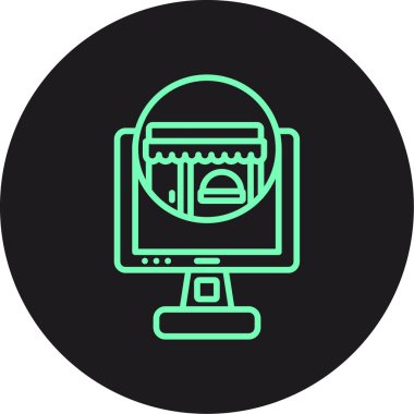 vektör lcd simgesi illüstrasyonu