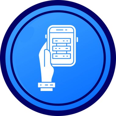 Mobil simgenin vektör illüstrasyonu