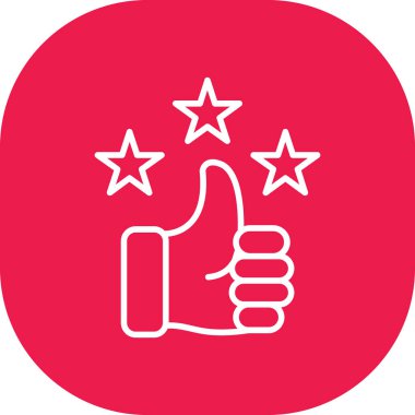 Başparmak yukarı Web simgesi, basit vektör çizim