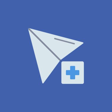 vektör modern mavi kalp simgesi