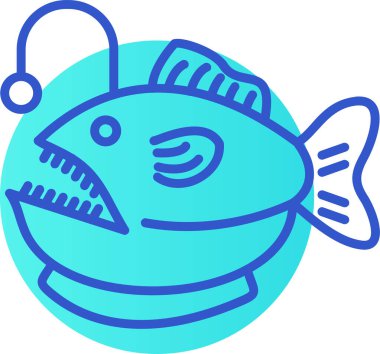 Balık. Web simgesi basit illüstrasyon