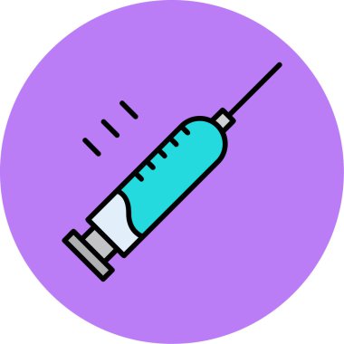 Şırınga simgesinin vektör illüstrasyonu