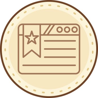 Bir yıldız simgesinin vektör illüstrasyonu