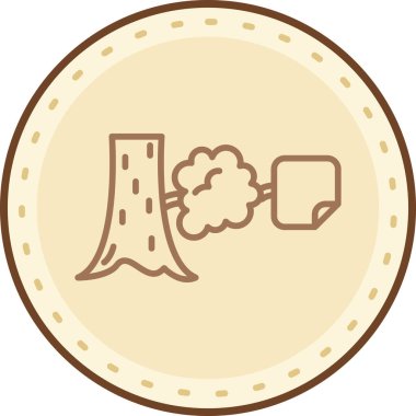 Bir ağaç simgesinin vektör illüstrasyonu