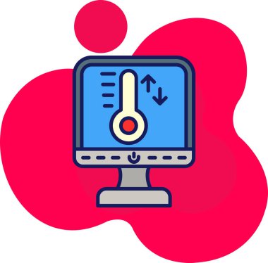 Bilgisayar. Web simgesi basit illüstrasyon