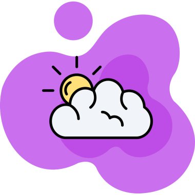 Bulut. Web simgesi basit illüstrasyon