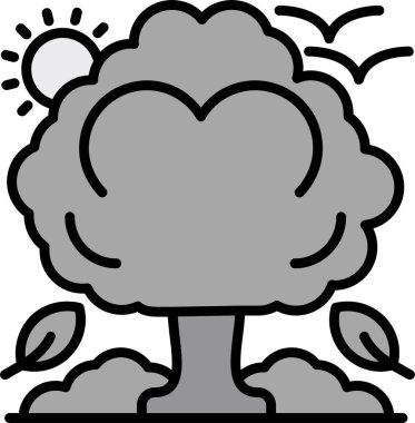 Bir ağaç simgesinin vektör illüstrasyonu