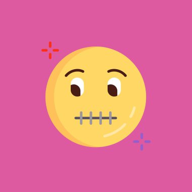 Yüz simgesi. Düz renk tasarımı. vektör illüstrasyonu.