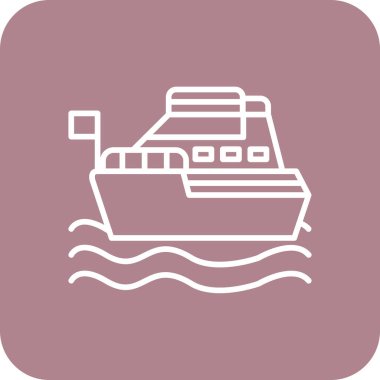 Gemi simgesi vektör illüstrasyonu