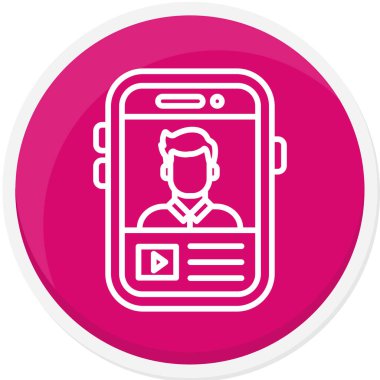 Cep telefonu modern simgesinin vektör illüstrasyonu