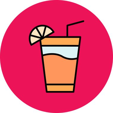 Kokteyl. Web simgesi basit illüstrasyon