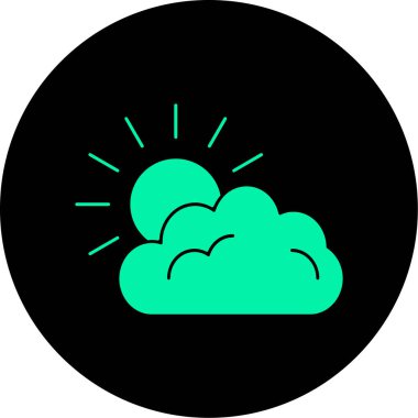 Güzel Bulut Kabartma Vektörü Simgesi