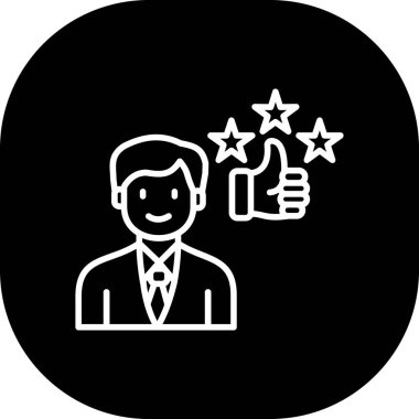 derecelendirme simgesi, düz vektör çizimi