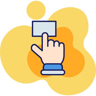 parmak tıklama el simgesi - taslak biçimi