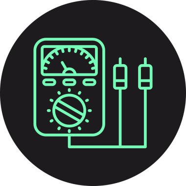 voltmetre simgesi, vektör illüstrasyonu basit tasarım