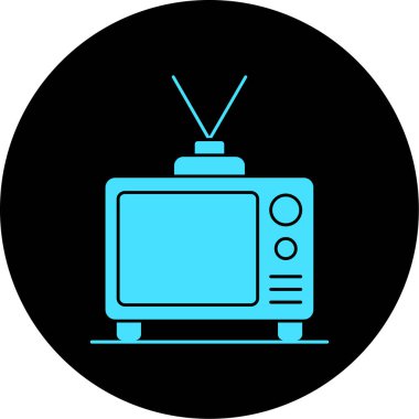 Moda tarzında izole edilmiş televizyon simgesi