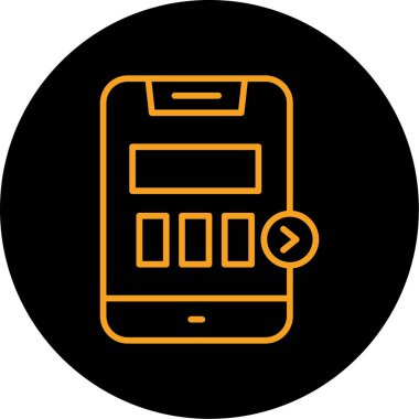 Akıllı telefon simgesinin vektör illüstrasyonu