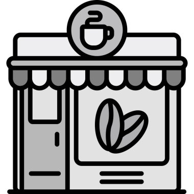 Çay dükkanı, vektör illüstrasyonu