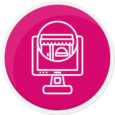 Bilgisayar. Web simgesi basit illüstrasyon