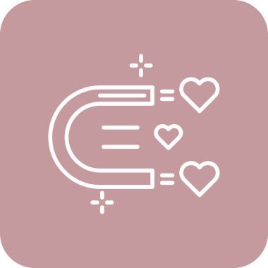 Aşk kalp ikonu vektör illüstrasyonu