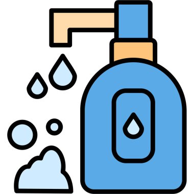 Su şişesi ikonu. Web tasarımı için vektör simgesinin özet çizimi