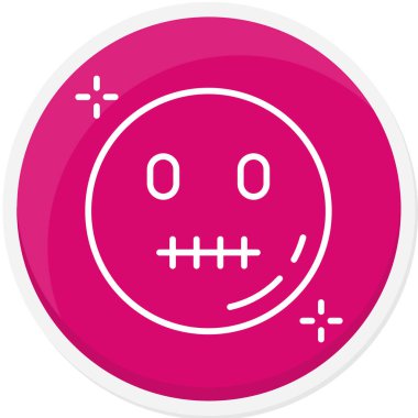 Bir gülümsemenin şirin yüz simgesinin vektör çizimi