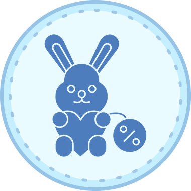 Doldurulmuş hayvan Paskalya Yumurtaları simgesi - taslak biçimi