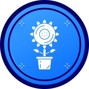 Bir çiçek simgesinin vektör illüstrasyonu