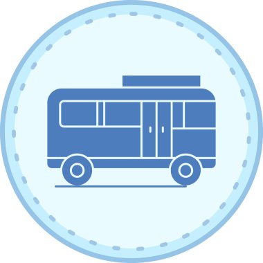 Otobüs. Web simgesi basit illüstrasyon