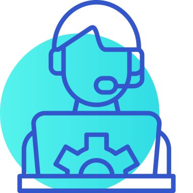 Müşteri çağrı merkezi simgesi