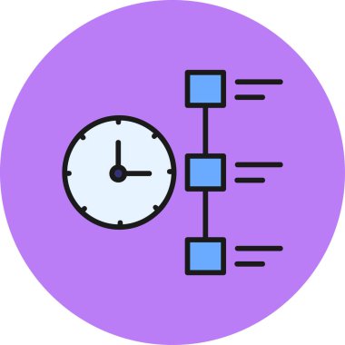 Zaman doldu. Web simgesi basit illüstrasyon