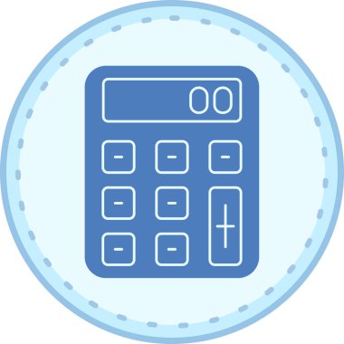 Hesap makinesi simgesi. Web için hesap makinesi vektör simgelerinin basit çizimi