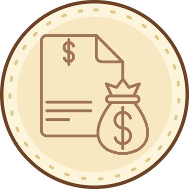 Dolar simgesi vektör illüstrasyonu