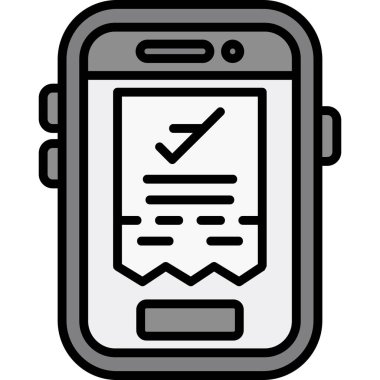 kontrol listesi simgesi olan cep telefonu, özet biçimi