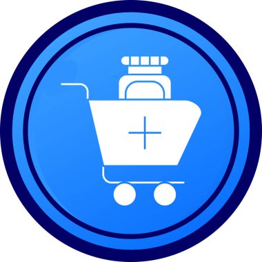 Alışveriş Arabası Simgesi Moda Tarzı İzole Arkaplanda