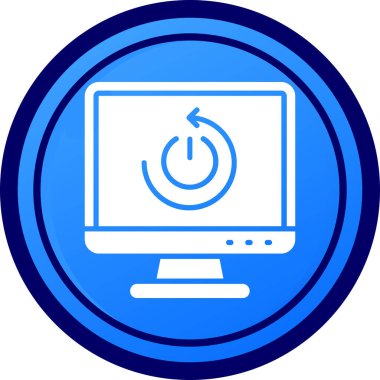 Bilgisayar. Web simgesi basit illüstrasyon