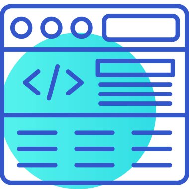 Tarayıcı kod kodlama simgesi - taslak biçimi