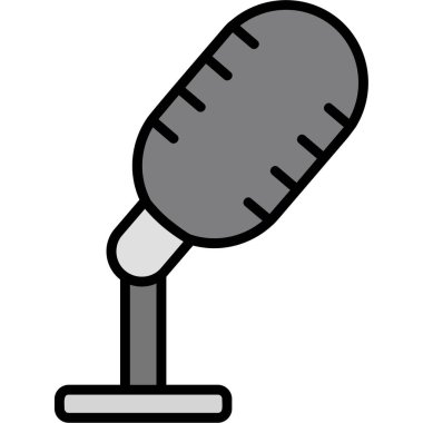 mikrofon simgesi vektör illüstrasyonu
