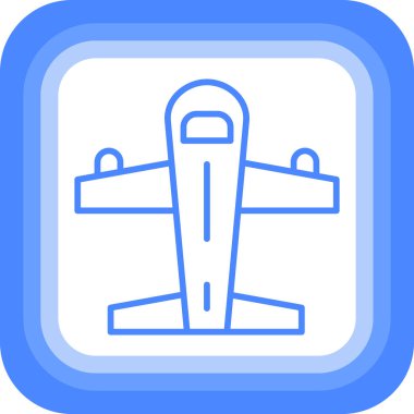 Uçak simgesi, basit vektör çizim