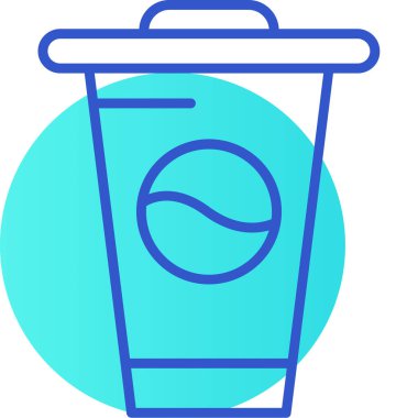 Kahve fincanı simgesinin vektör çizimi