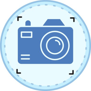 Kamera. Web simgesi basit illüstrasyon