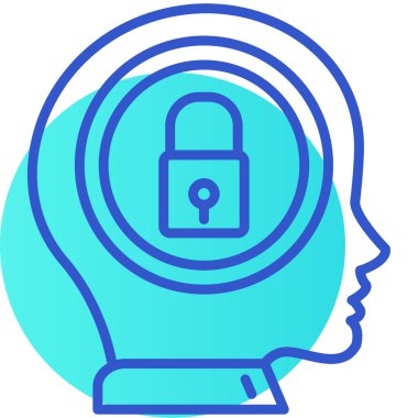 beyin ikonu vektör illüstrasyonu