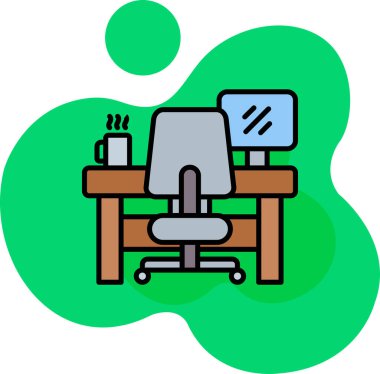 Bilgisayar masaüstü ofis simgesi - taslak biçimi