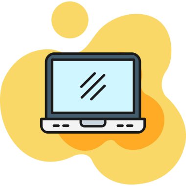 dizüstü bilgisayar simgesi, vektör illüstrasyonu