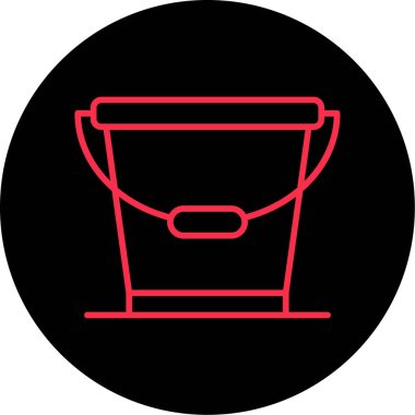 Kırmızı daire simgesinin vektör illüstrasyonu