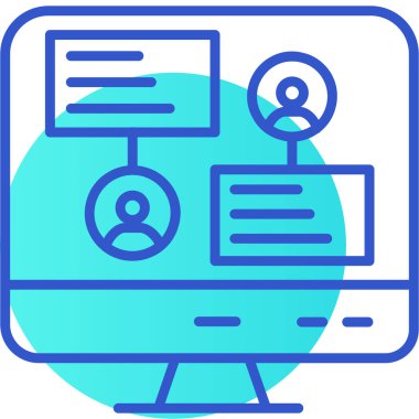 Web simgesi, seo teknolojisinin vektör illüstrasyonu