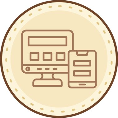 Modern simgenin vektör illüstrasyonu